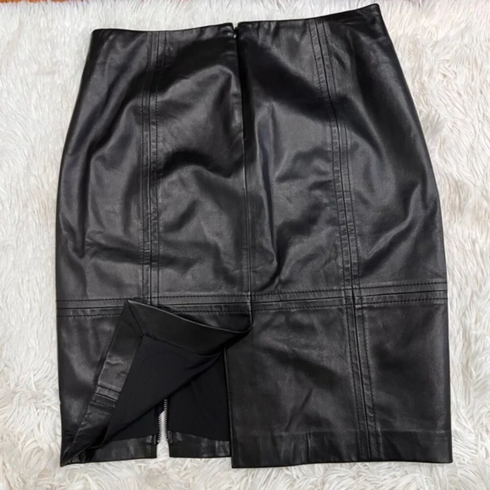 Talbots‎ luxe leather women skirt size 8P